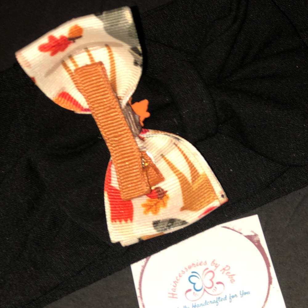 Fall Friends Single Hair Bows - Picture 2 of 2